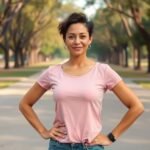 Magabiztos nő a parkban, a kapcsolatban való önállóságot képviseli.